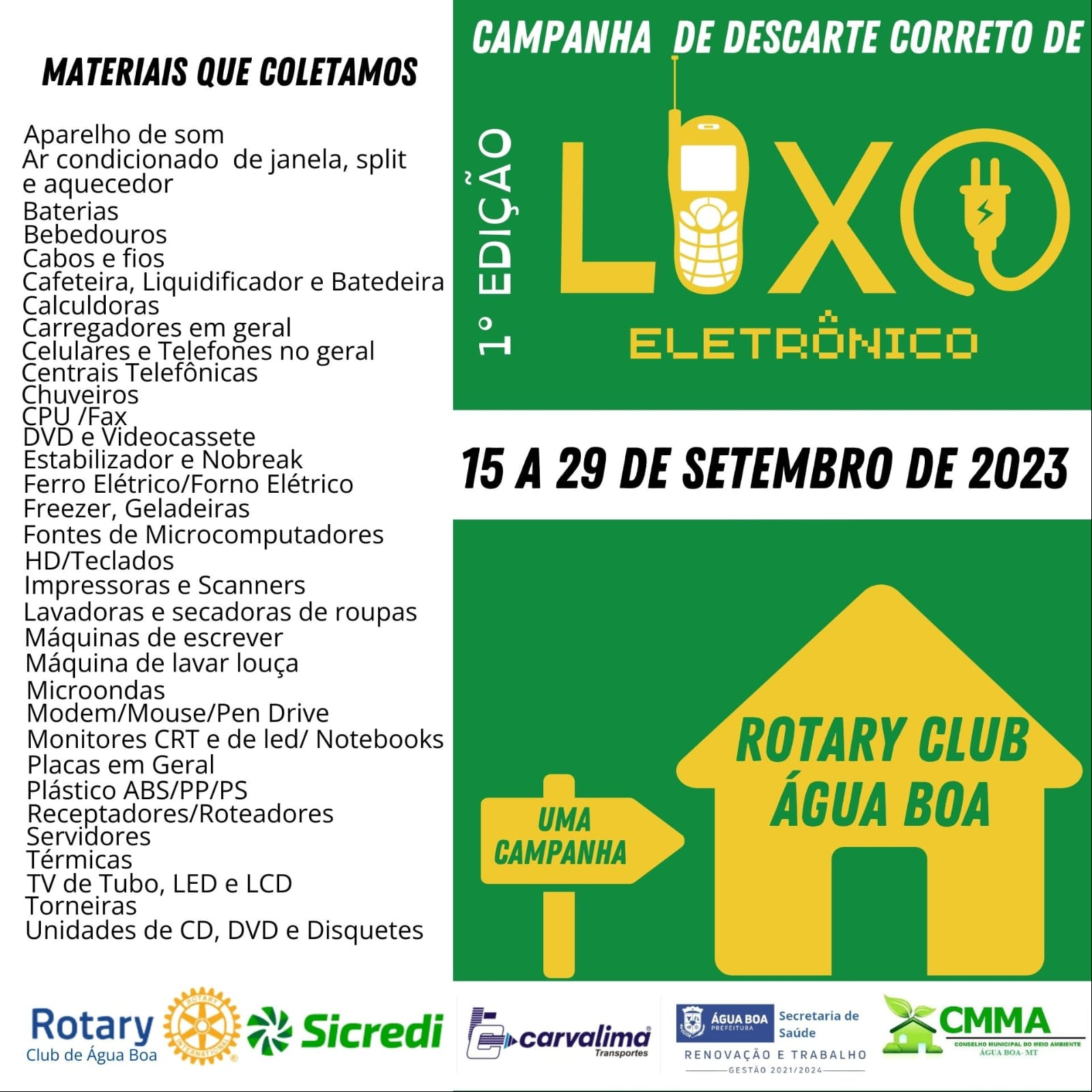 Rotary Club faz campanha de coleta de lixo eletrônico - veja vídeo