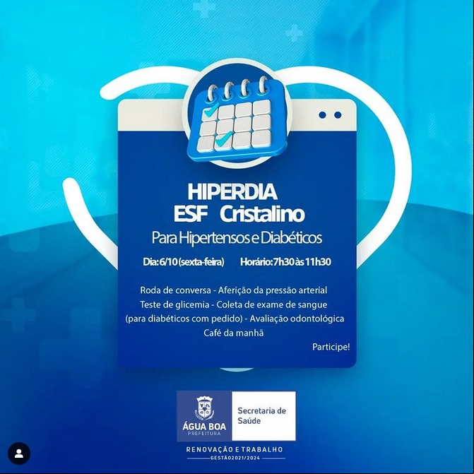 Hiper Dia Esf. Cristalino nesta sexta-feira