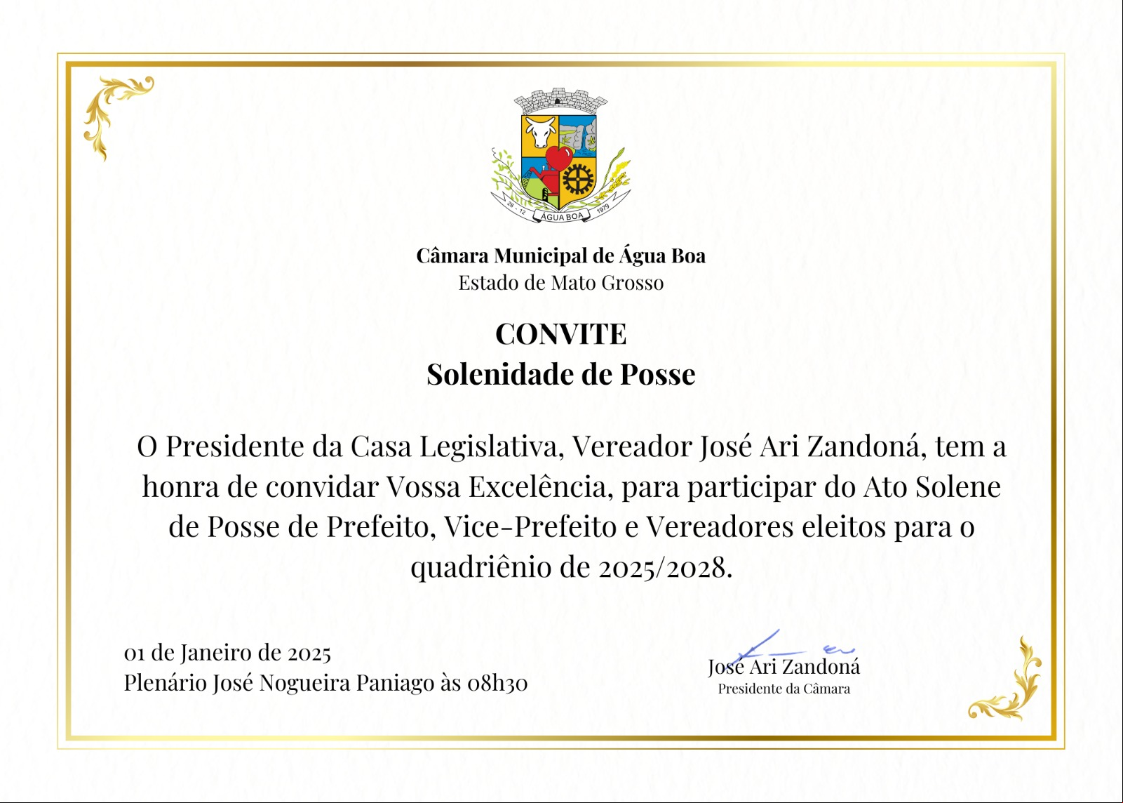 Posse dos novos líderes de Água Boa: um marco para a cidade