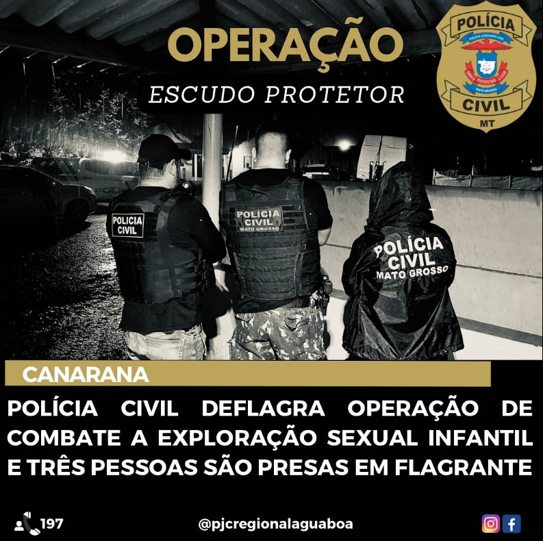PJC prende 3 por exploração sexual infantil