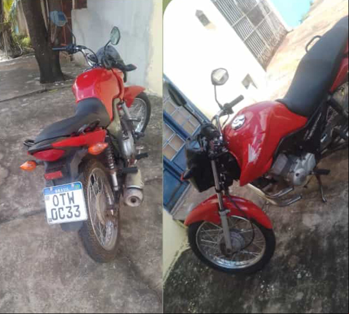 Moto furtada na madrugada