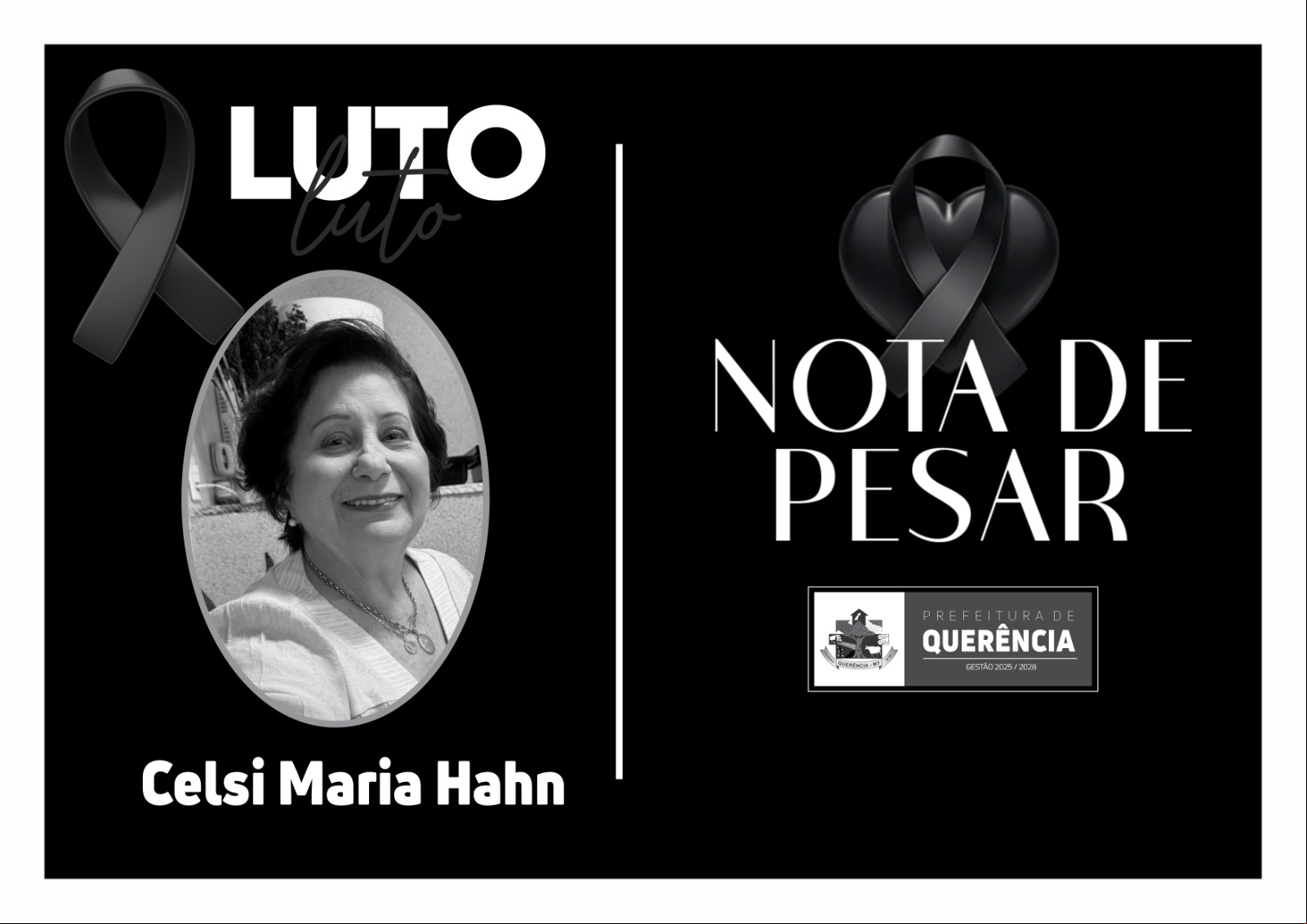 Nota de Pesar Prefeitura Municipal de Querência (31/03/2025)