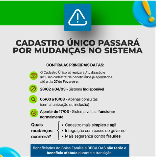 Foto Reprodução Cadastro Único ará por mudanças no sistema; confira as principais datas