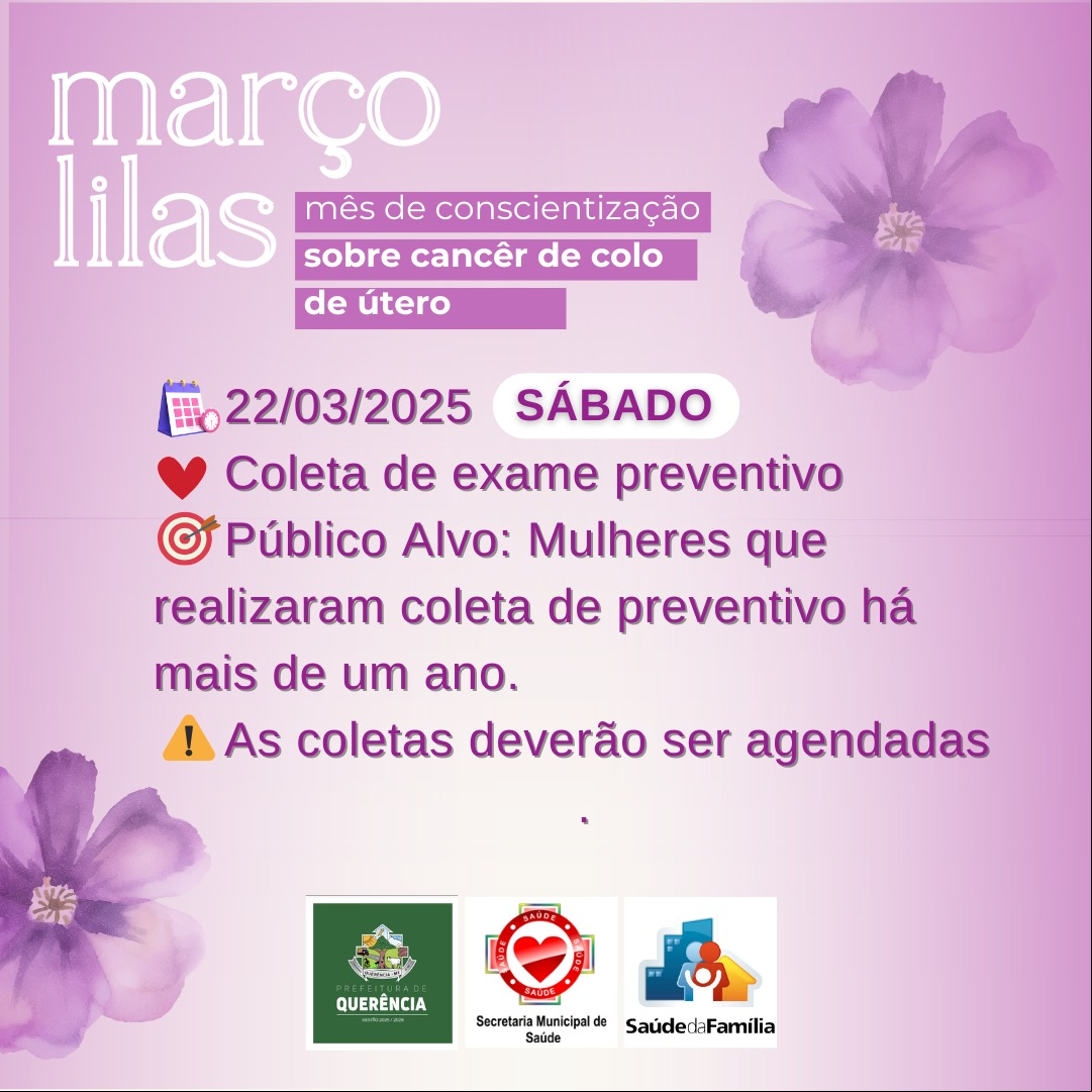 Foto Reprodução Dia D da Campanha Março Lilás será realizado neste sábado em Querência; Veja Vídeo