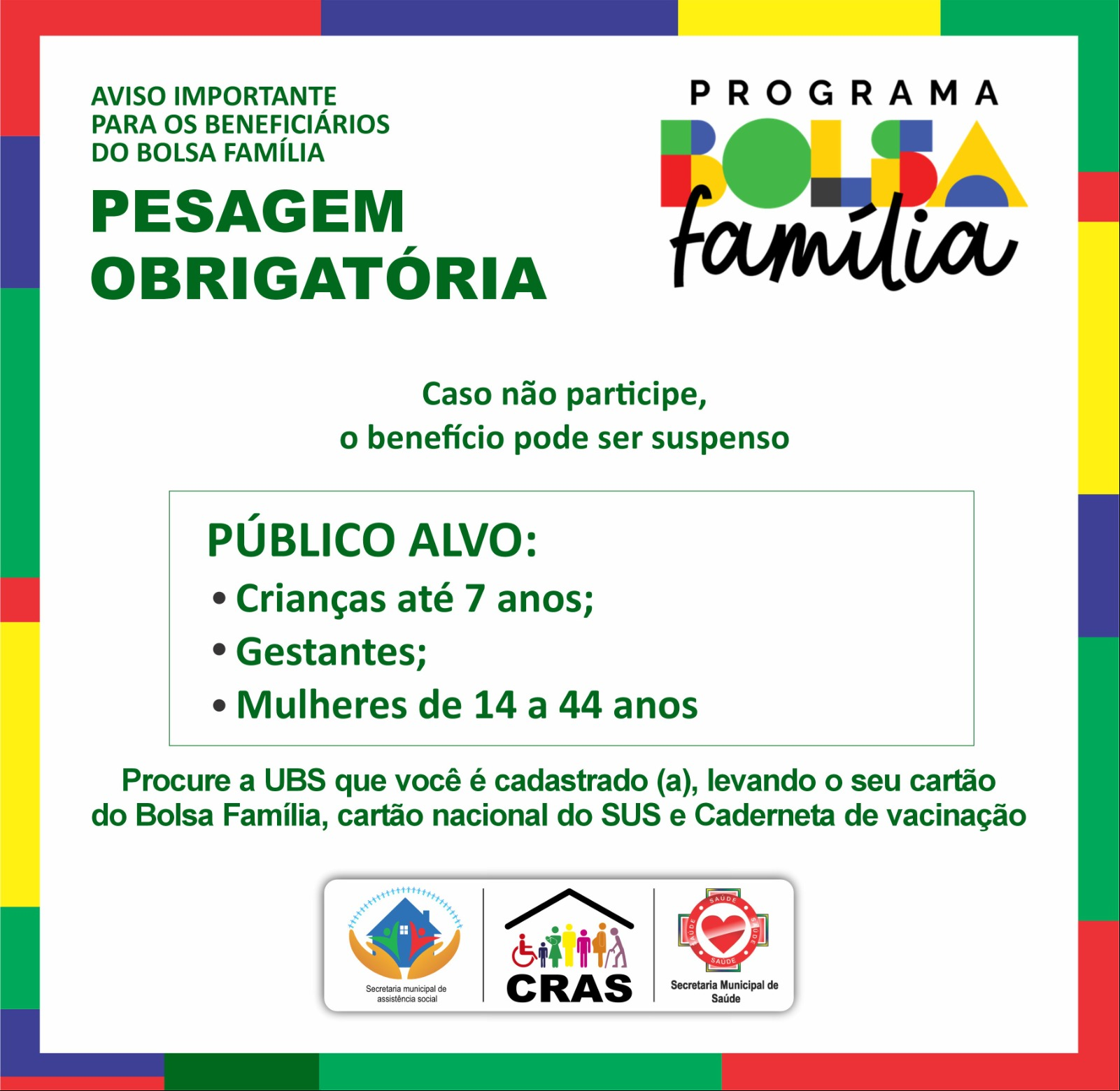 Foto Reprodução Bolsa Família: Inicia período para a 1ª pesagem obrigatória de 2025