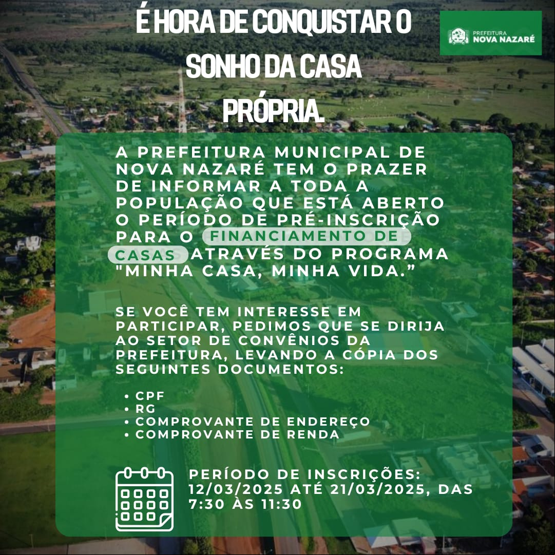 Pré-inscrições ao programa 'Minha Casa Minha Vida'